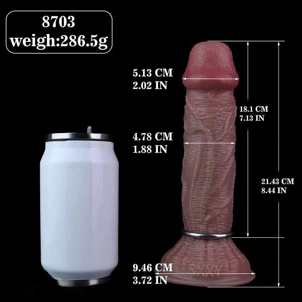 Flesh-toned silicone ovipositor dildo with realistic skin texture, photo 11