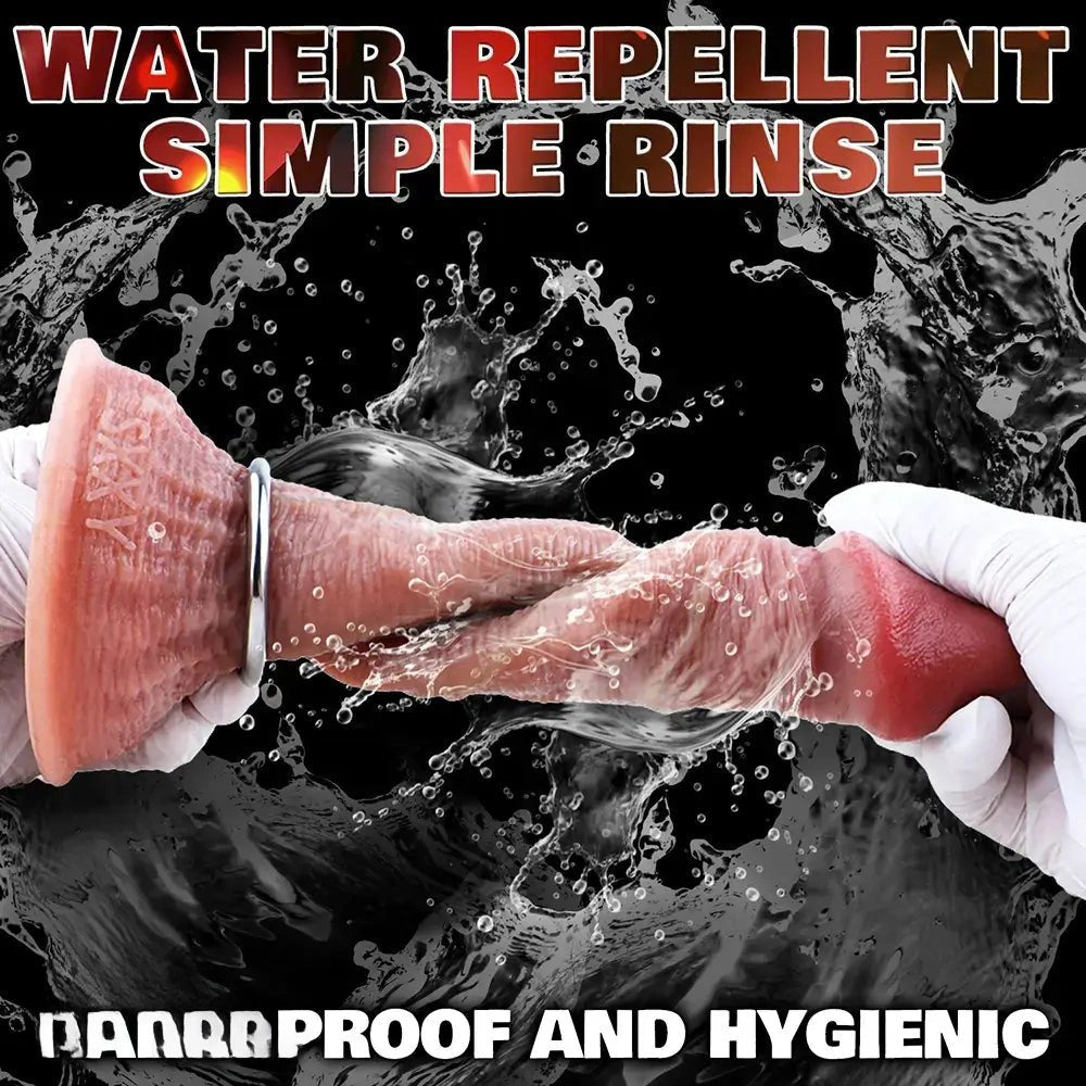 Flesh-toned silicone ovipositor dildo with realistic skin texture, photo 5