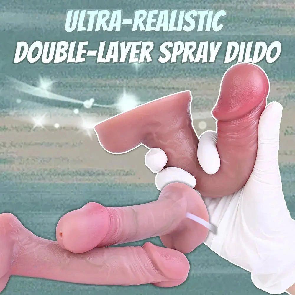 Flesh realistic squirting strap-on dildo, photo 8
