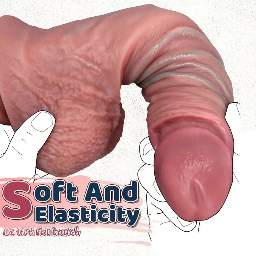 Flesh realistic strap-on dildo, photo 12