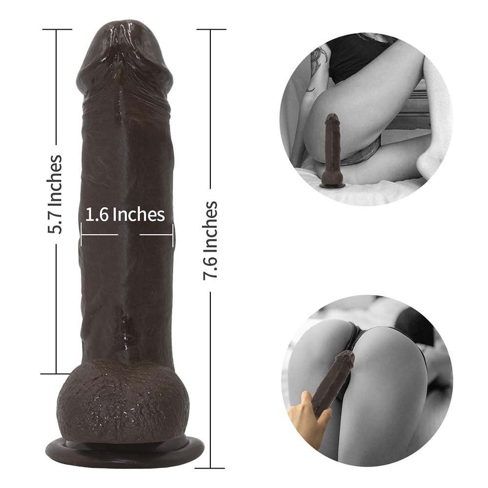 Black strap-on harness with realistic dildo, photo 5