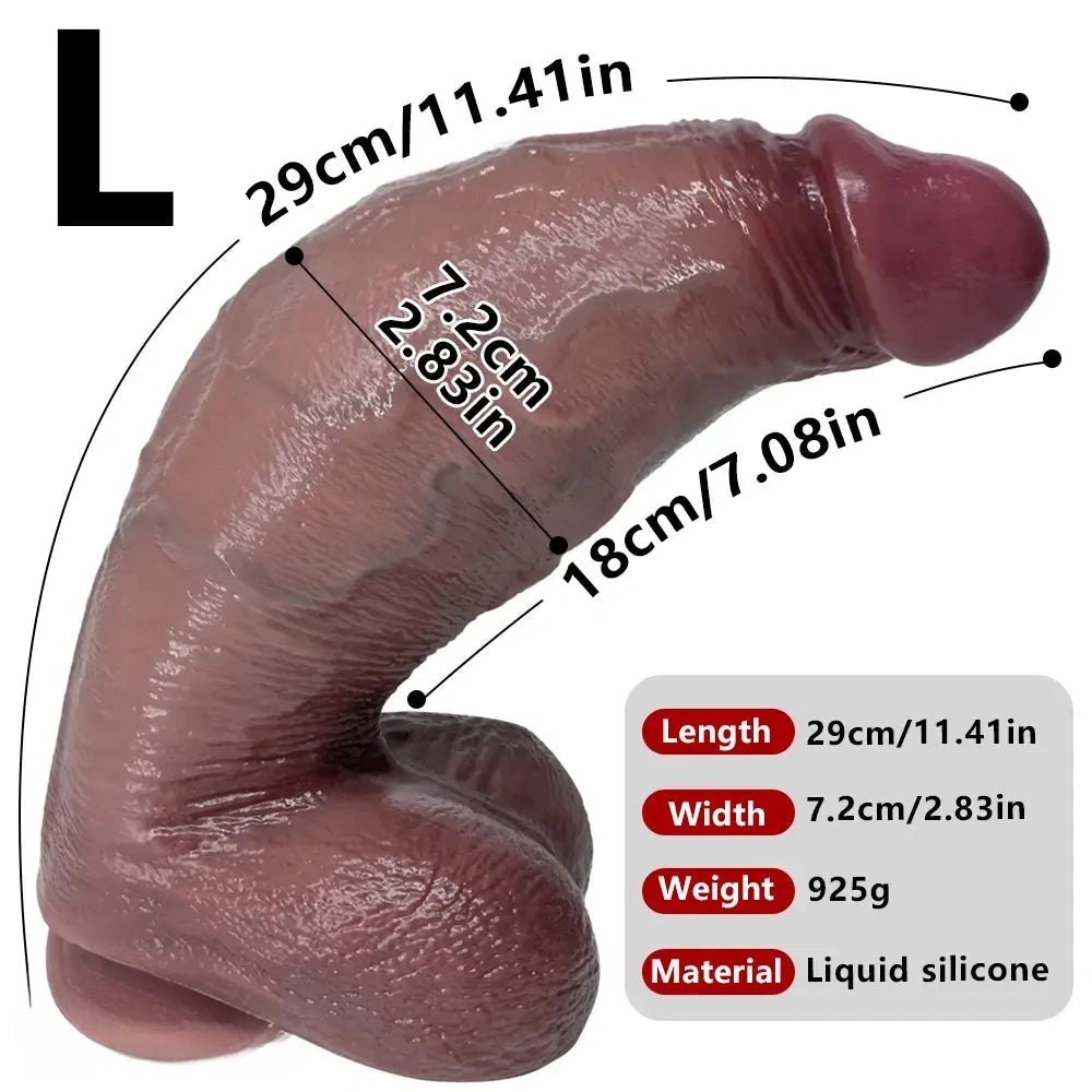 Flesh tone realistic silicone strap-on dildo, photo 19