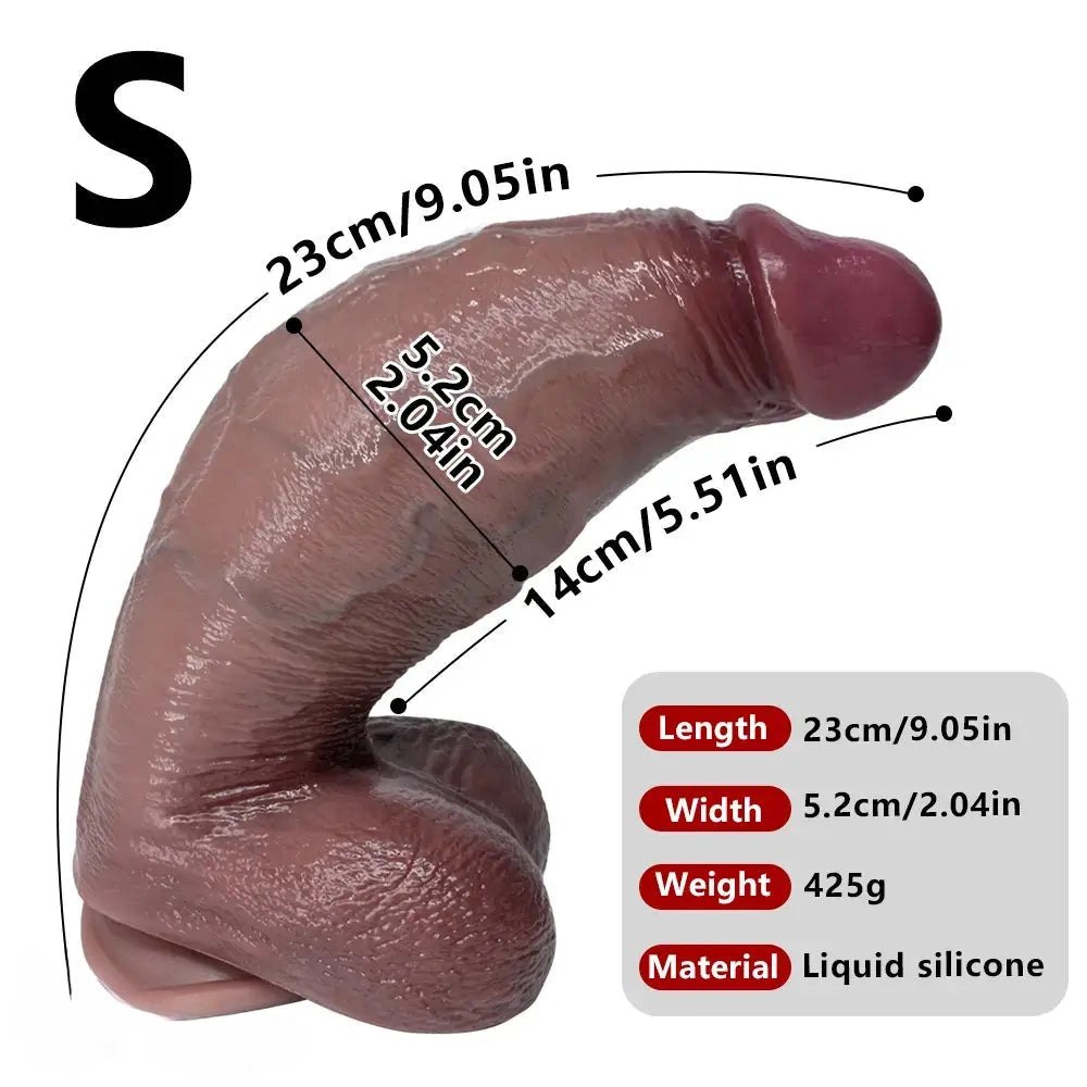 Flesh tone realistic silicone strap-on dildo, photo 21