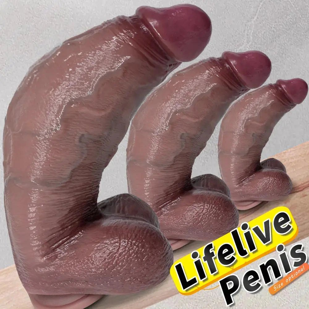 Flesh tone realistic silicone strap-on dildo, photo 5