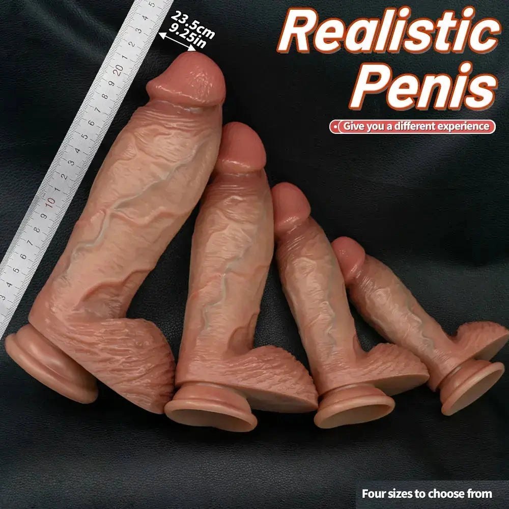 Flesh realistic strap-on suction cup dildo, photo 4