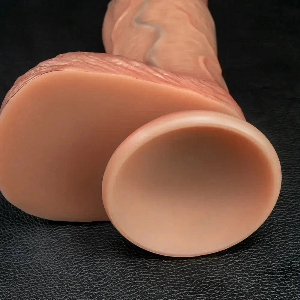 Flesh realistic strap-on suction cup dildo, photo 8