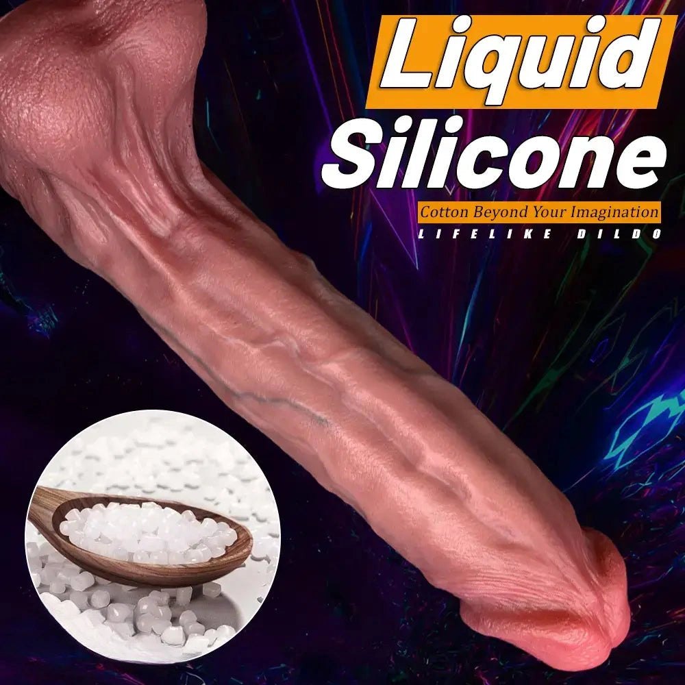 Flesh realistic suction cup silicone dildo, photo 10