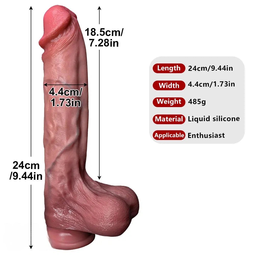 Flesh realistic suction cup silicone dildo, photo 12