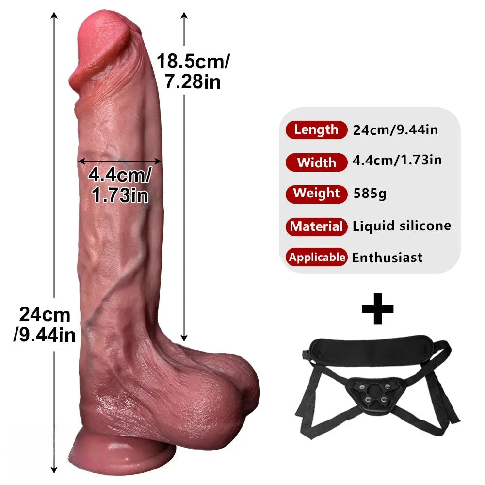 Flesh realistic suction cup silicone dildo, photo 6