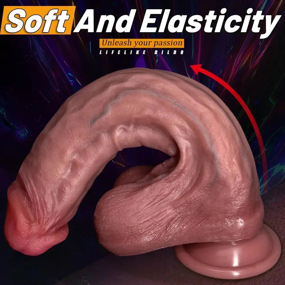 Flesh realistic suction cup silicone dildo, photo 8