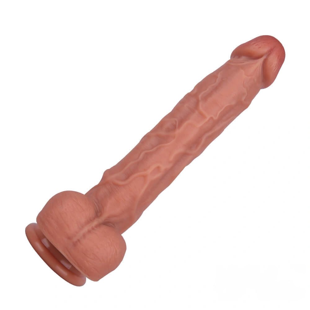 Realistic suction cup dildo with veined shaft, photo 3