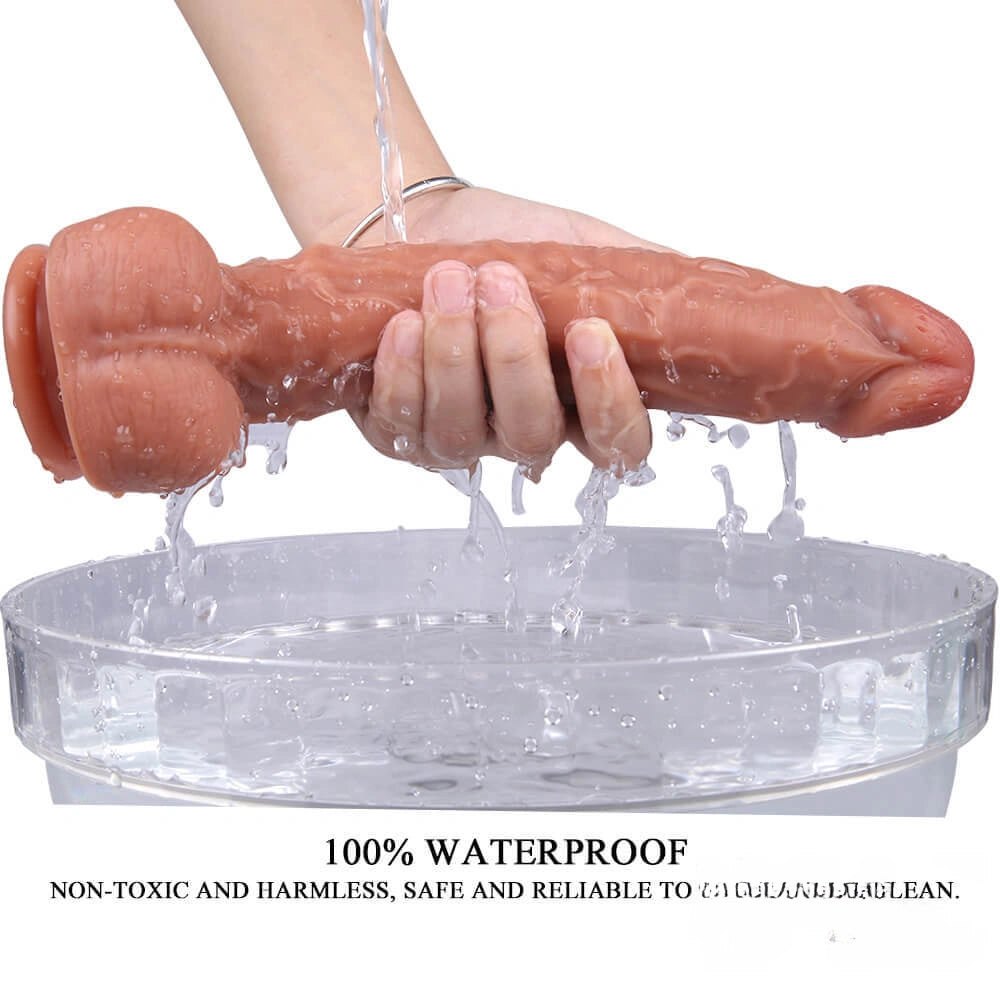 Realistic suction cup dildo with veined shaft, photo 5