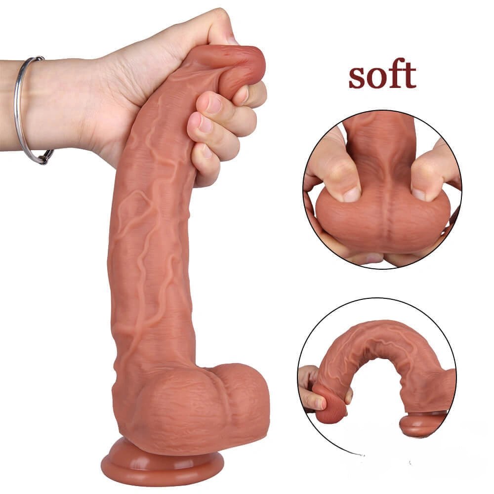 Realistic suction cup dildo with veined shaft, photo 7