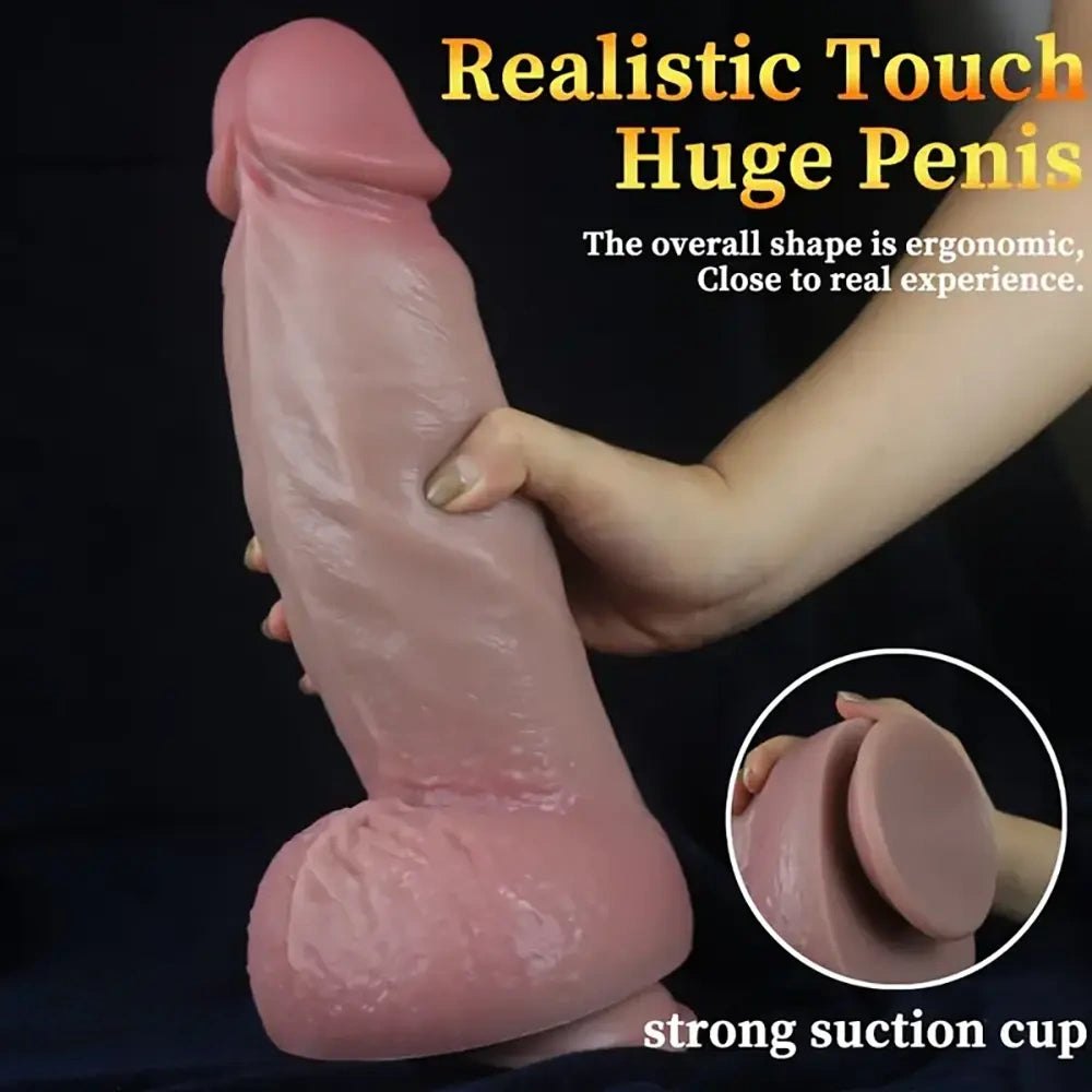 Flesh tone realistic suction cup dildo, photo 1