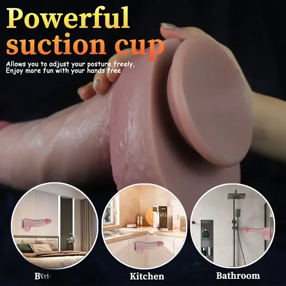 Flesh tone realistic suction cup dildo, photo 4