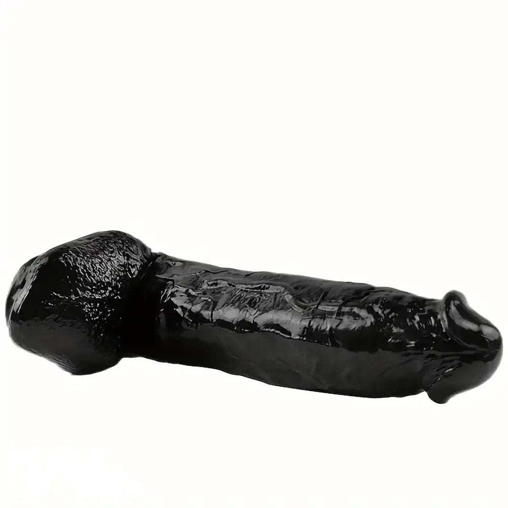 Black realistic PVC suction cup dildo, photo 2