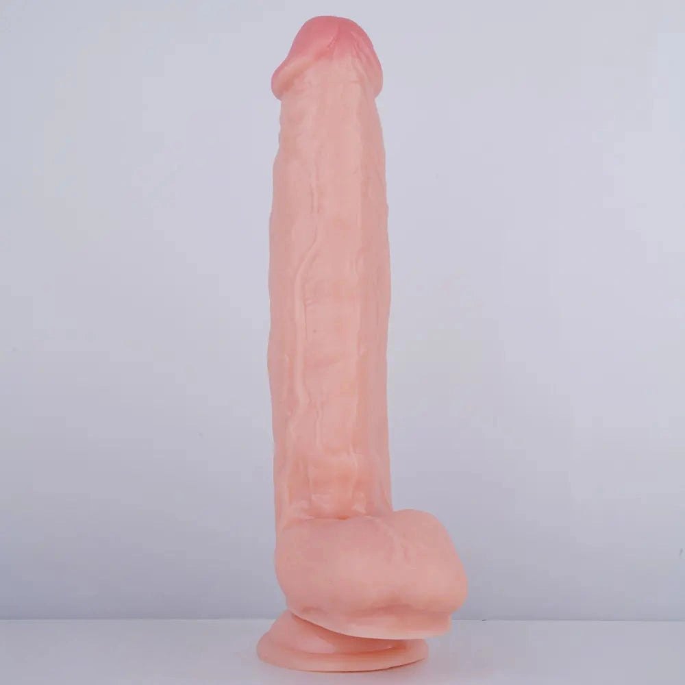 Flesh realistic suction cup dildo