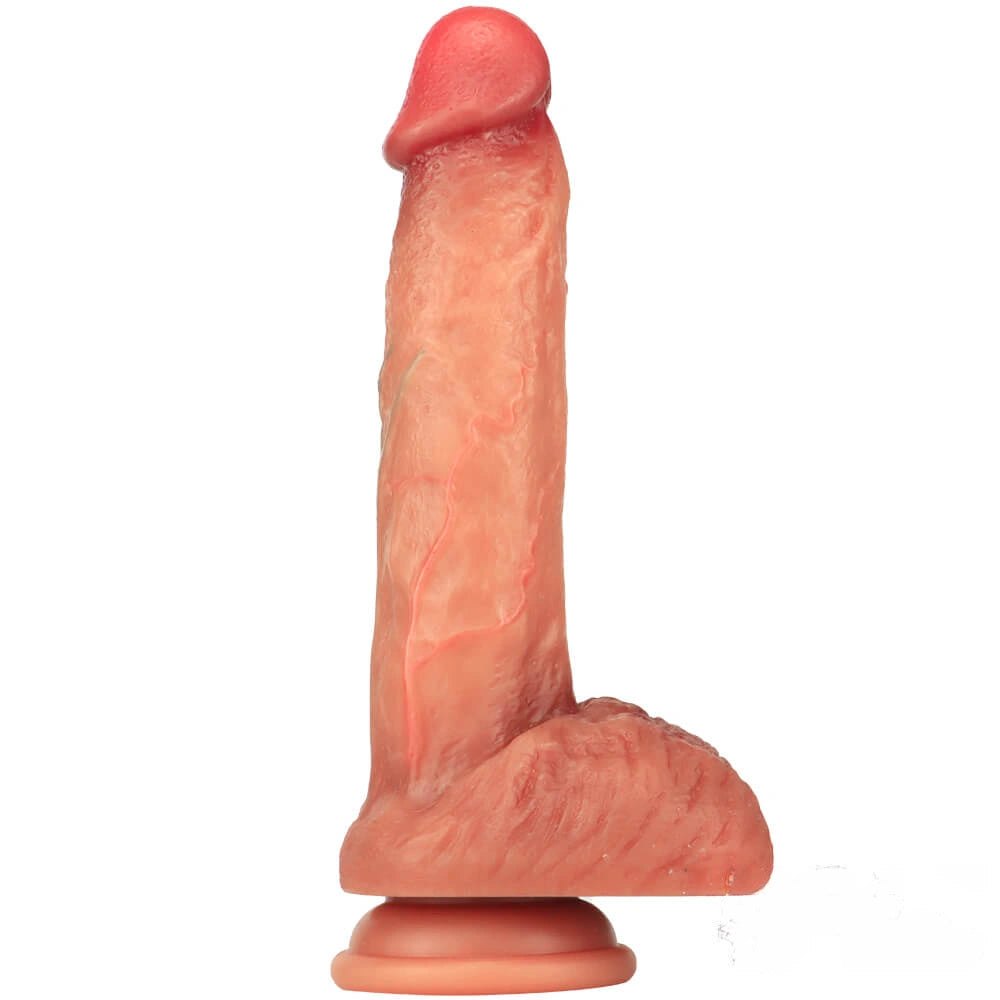 Flesh-tone realistic suction cup dildo, photo 1