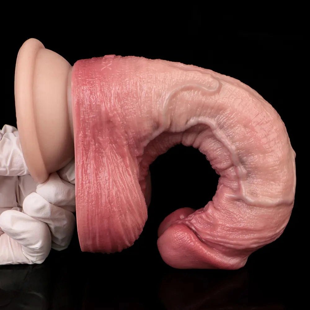 Flesh-toned realistic silicone suction cup dildo, photo 14