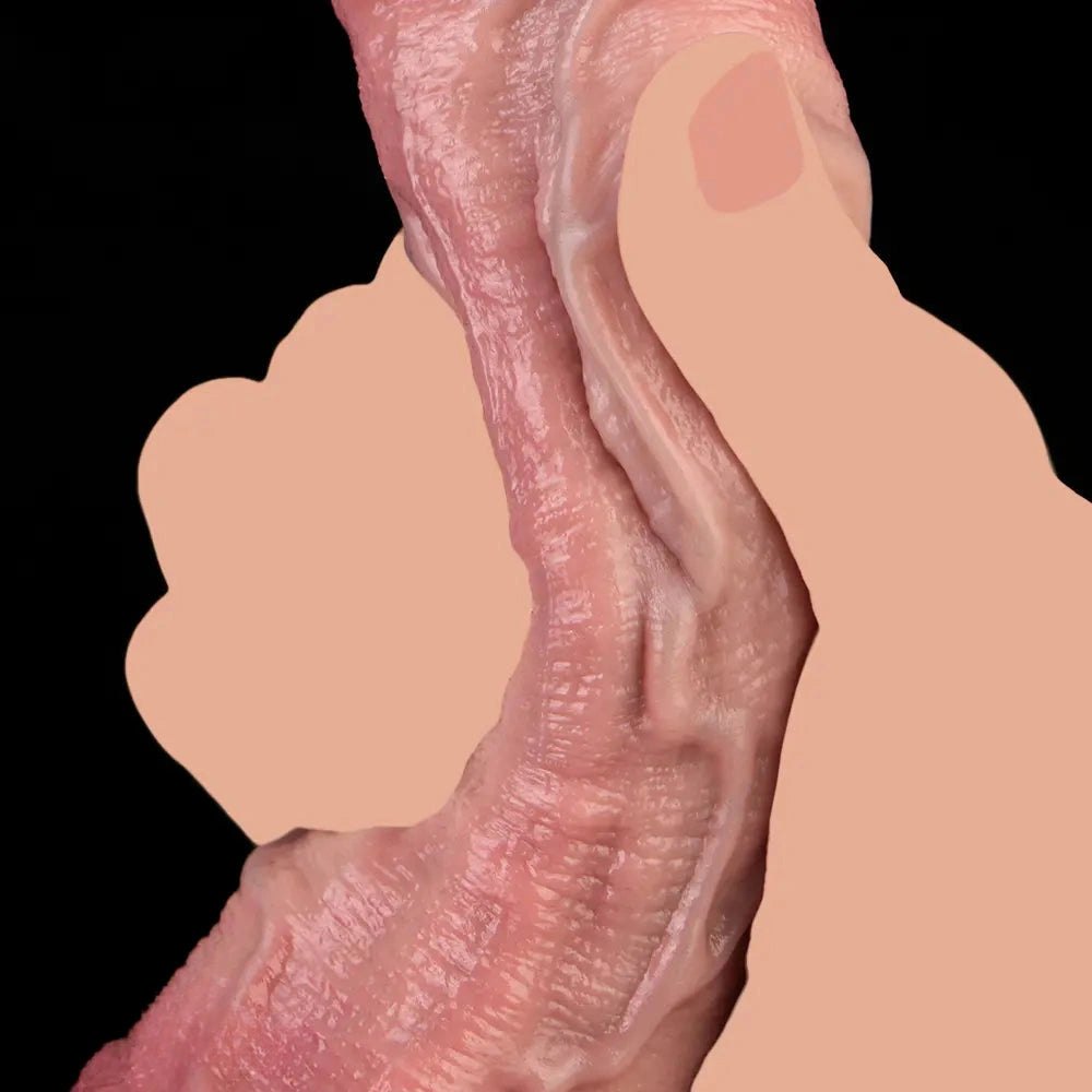 Flesh-toned realistic silicone suction cup dildo, photo 15
