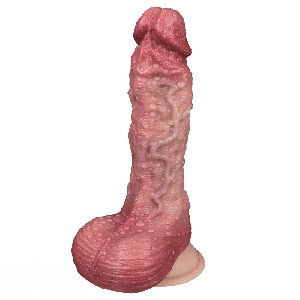 Flesh-toned realistic silicone suction cup dildo, photo 7