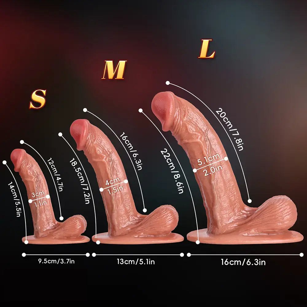 Realistic silicone dildo with suction cup base, photo 6
