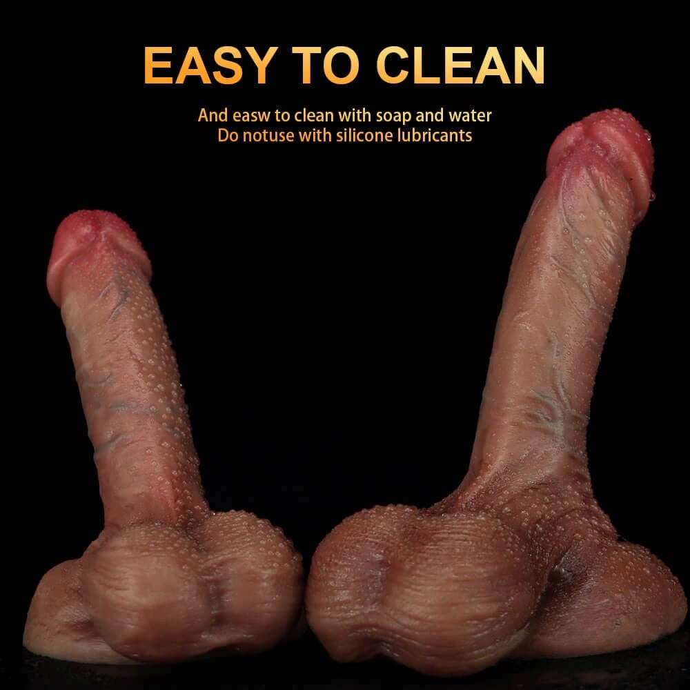 Flesh silicone realistic dildo with suction cup base, photo 13