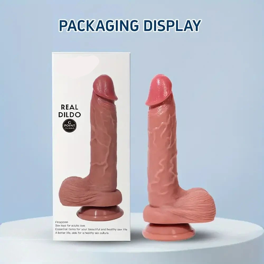 Flesh silicone realistic dildo, photo 6