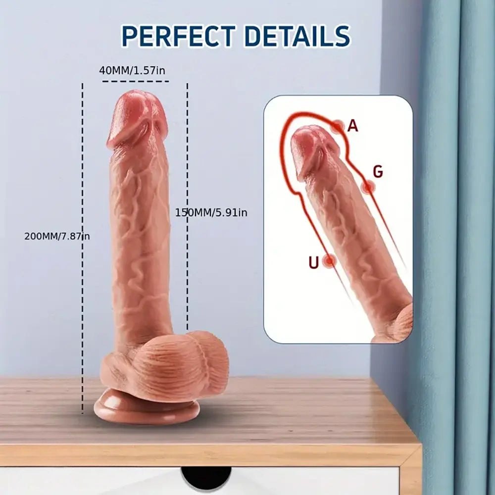 Flesh silicone realistic dildo, photo 8