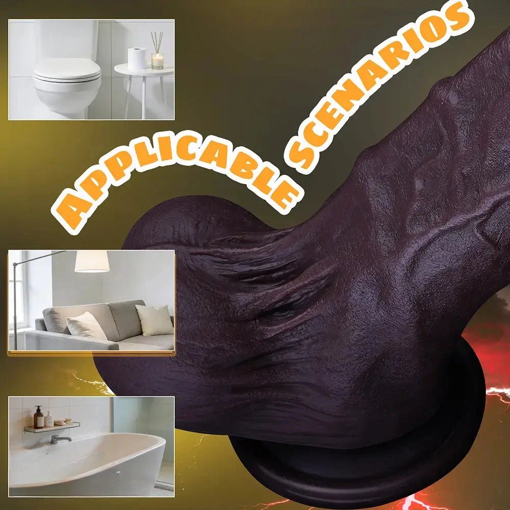 Realistic veiny silicone suction cup dildo, photo 11