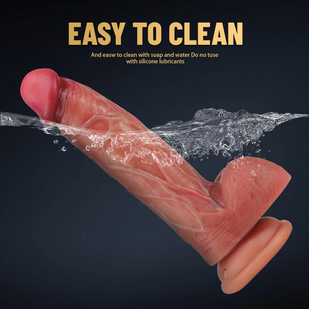 Flesh slim realistic suction cup dildo, photo 11