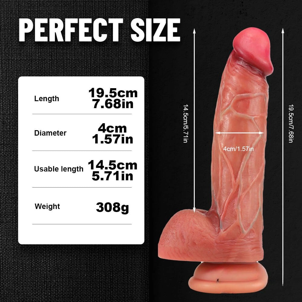 Flesh slim realistic suction cup dildo, photo 7