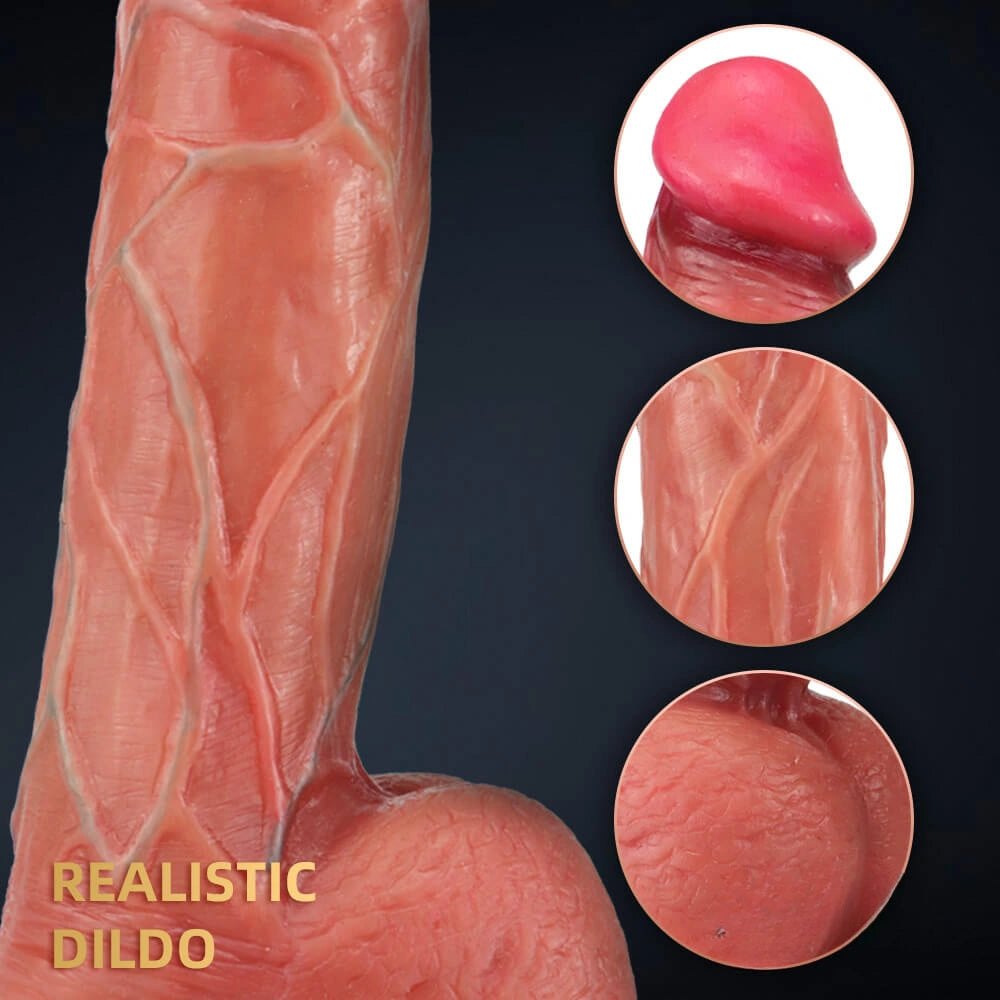 Flesh slim realistic suction cup dildo, photo 9