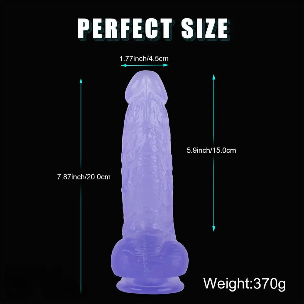 Blue realistic textured PVC suction cup dildo