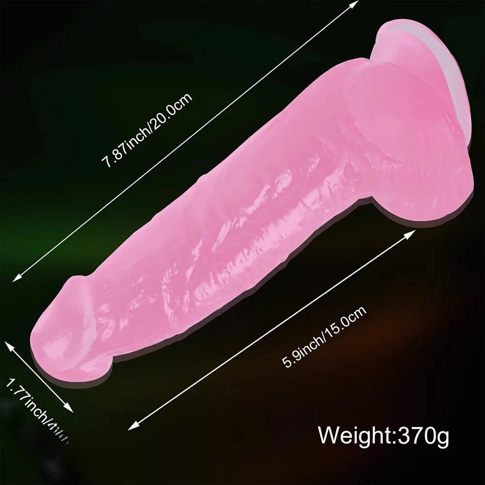 Pink realistic textured PVC suction cup dildo