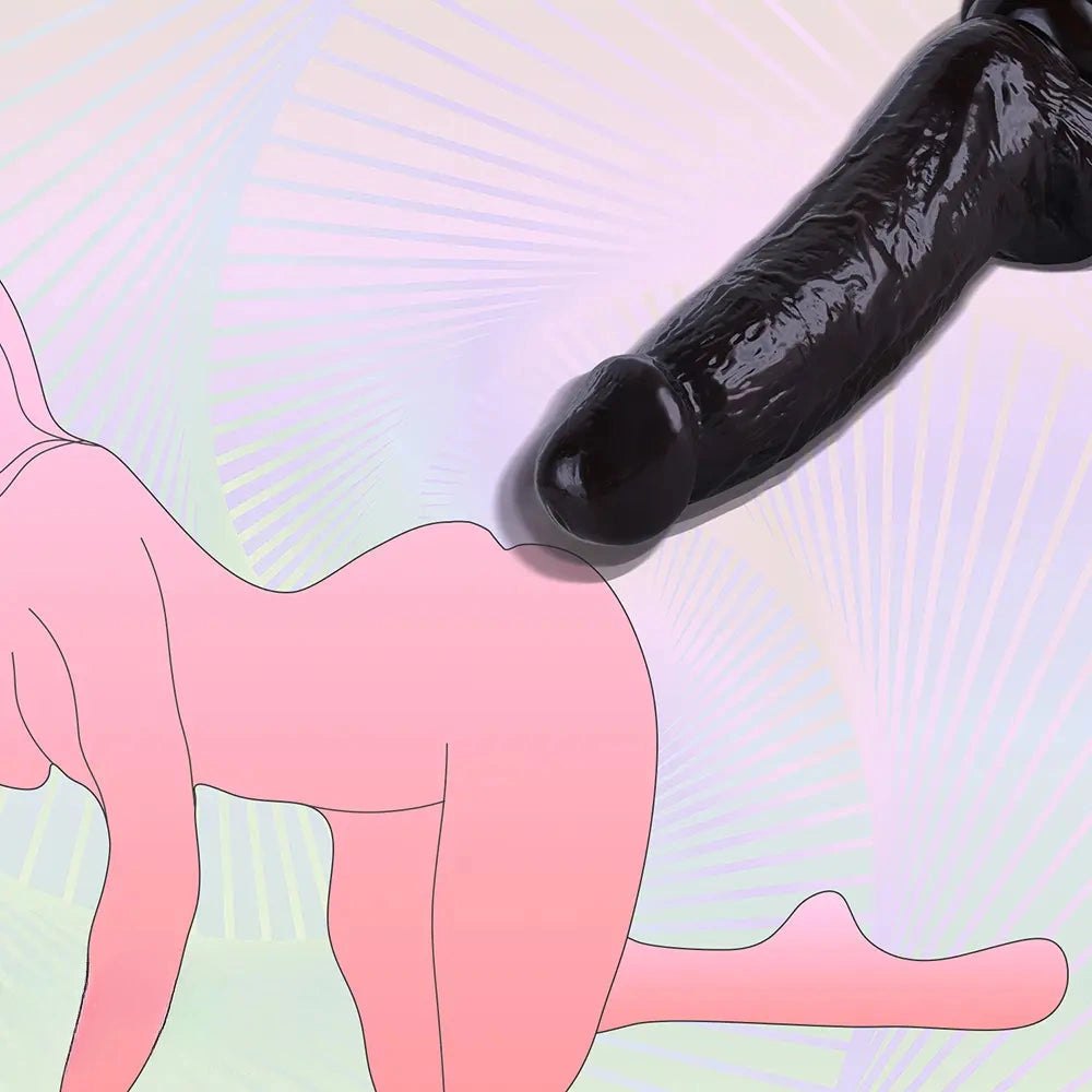 Realistic textured PVC suction cup dildo, photo 12