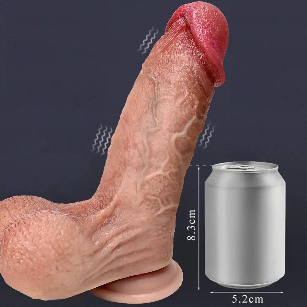 Flesh tone realistic silicone suction cup dildo, photo 11