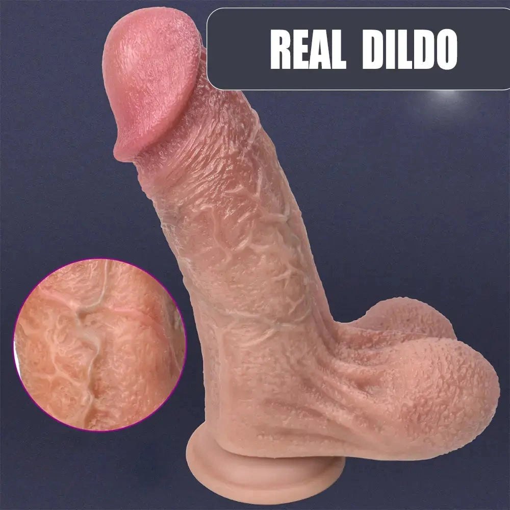 Flesh tone realistic silicone suction cup dildo, photo 13