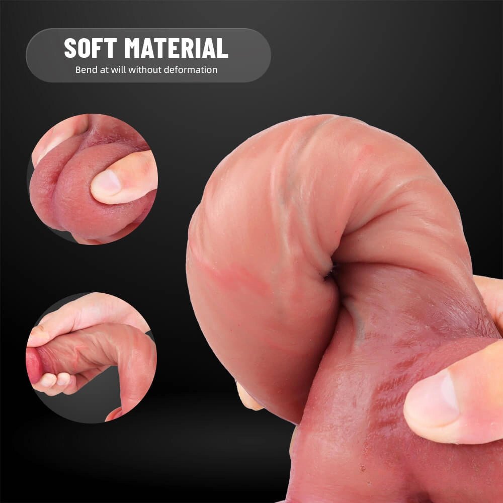 Flesh tone realistic silicone suction cup dildo, photo 10