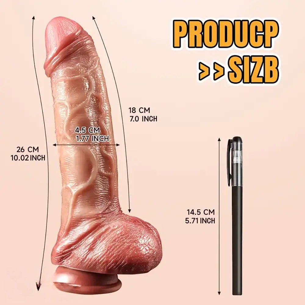 Flesh-tone realistic silicone suction cup dildo, photo 6