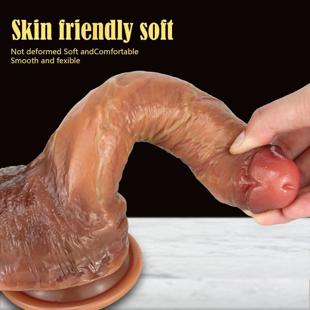 Flesh realistic suction cup dildo, photo 10