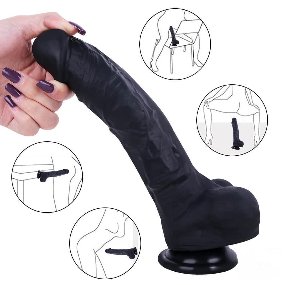 Realistic suction cup dildo with lifelike veins, photo 7
