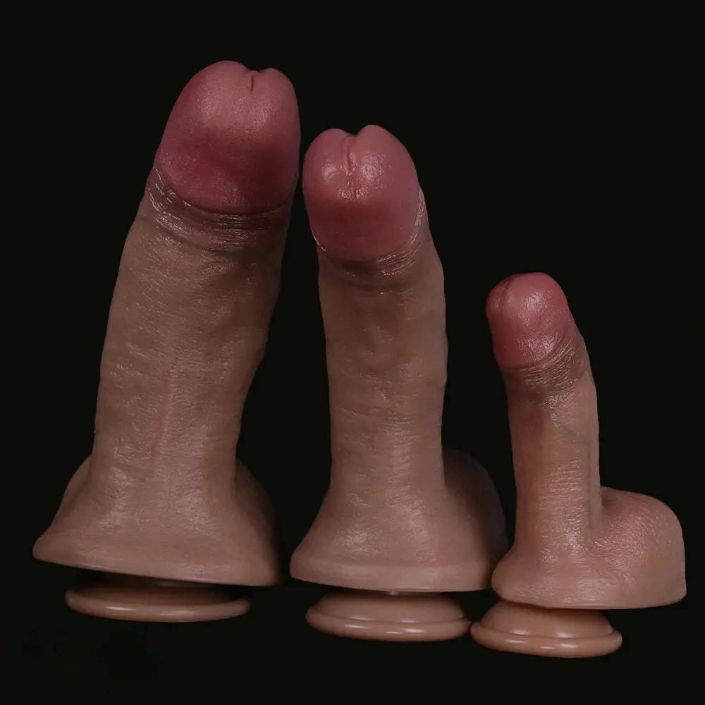 Flesh-tone silicone suction cup dildo, photo 2