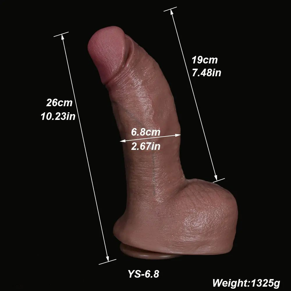Flesh-tone silicone suction cup dildo, photo 6