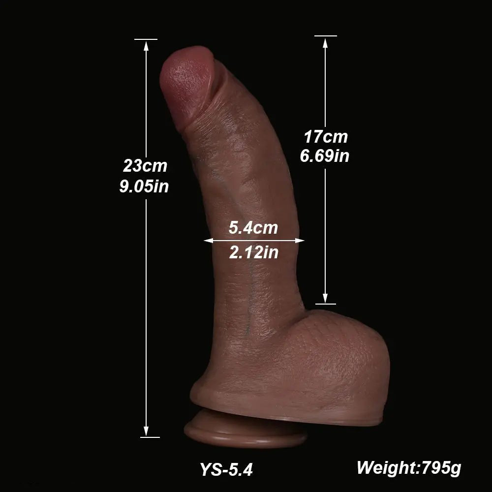Flesh-tone silicone suction cup dildo, photo 9