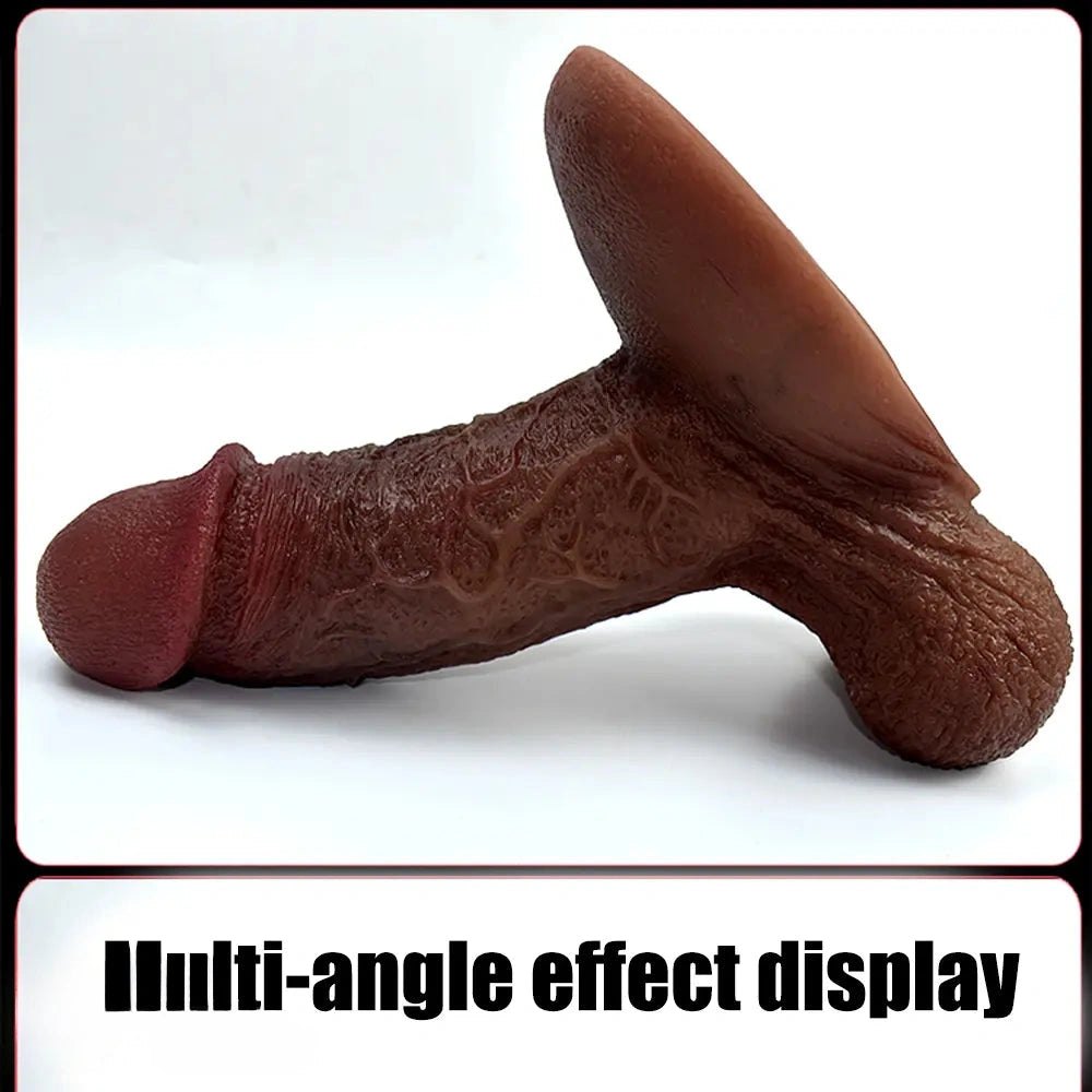 Realistic suction cup dildo with testicles, photo 15