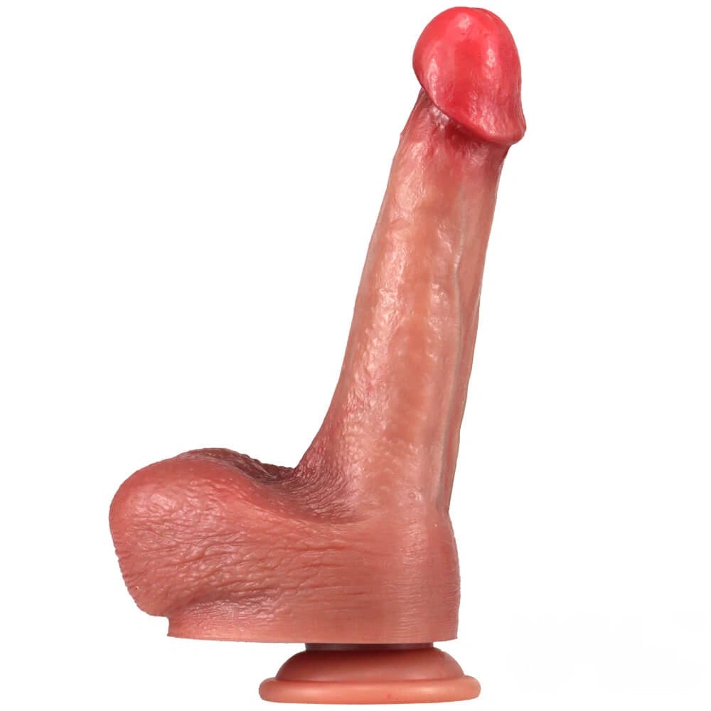 Flesh-tone silicone suction cup dildo, photo 2
