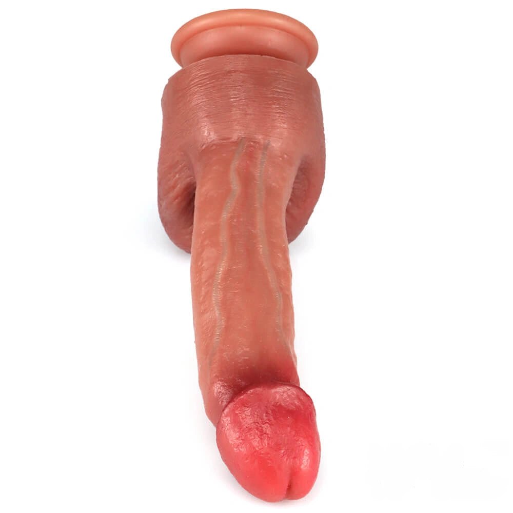 Flesh-tone silicone suction cup dildo, photo 4