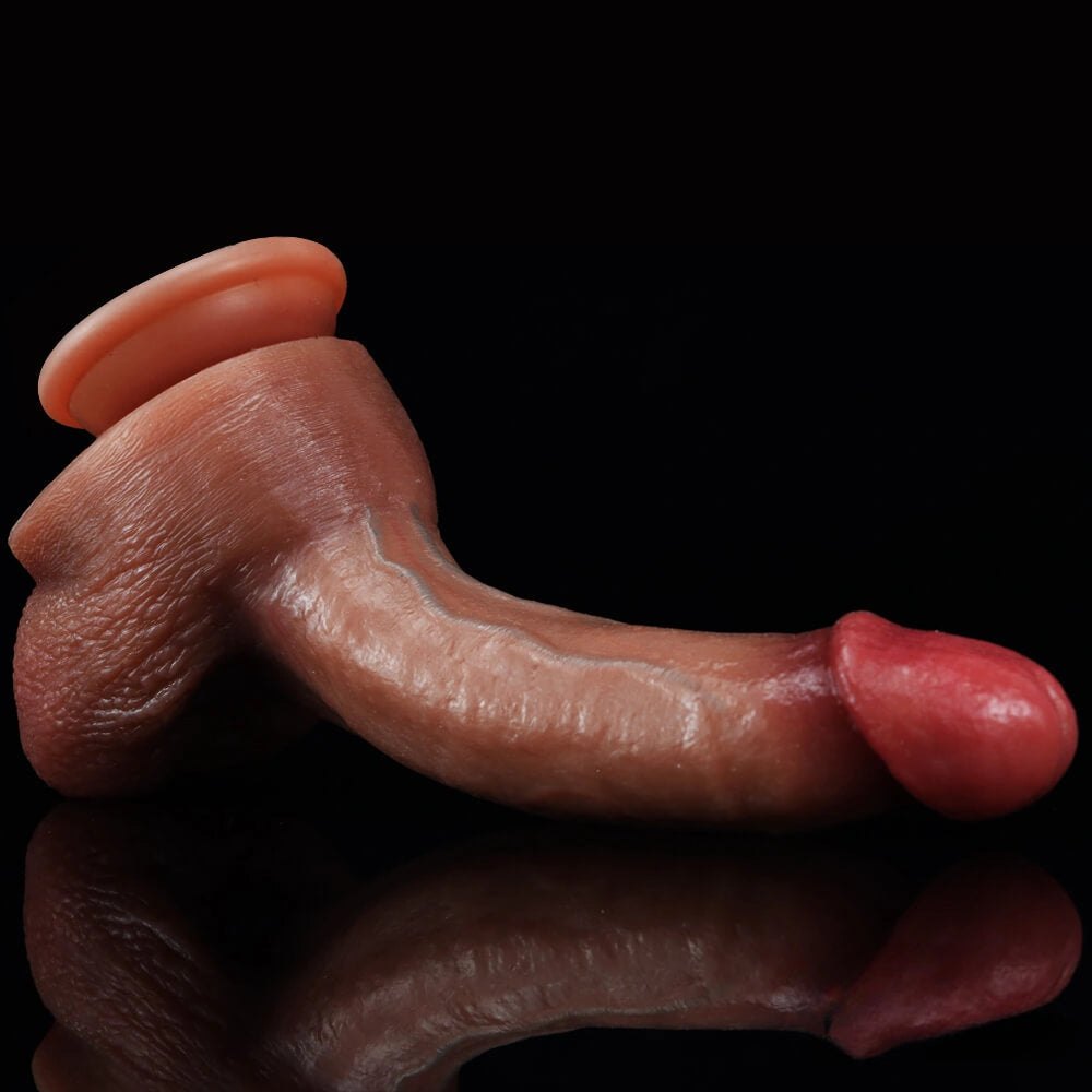 Flesh-tone silicone suction cup dildo, photo 8