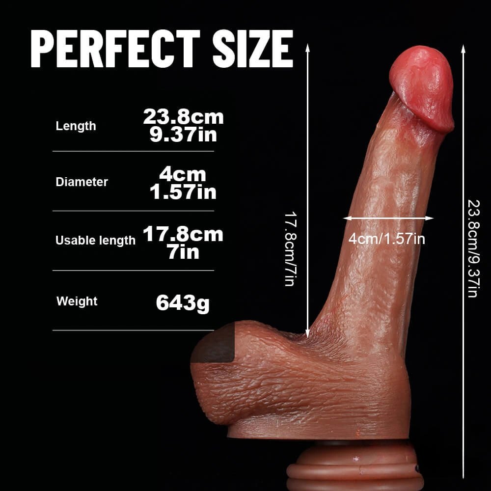 Flesh-tone silicone suction cup dildo, photo 9